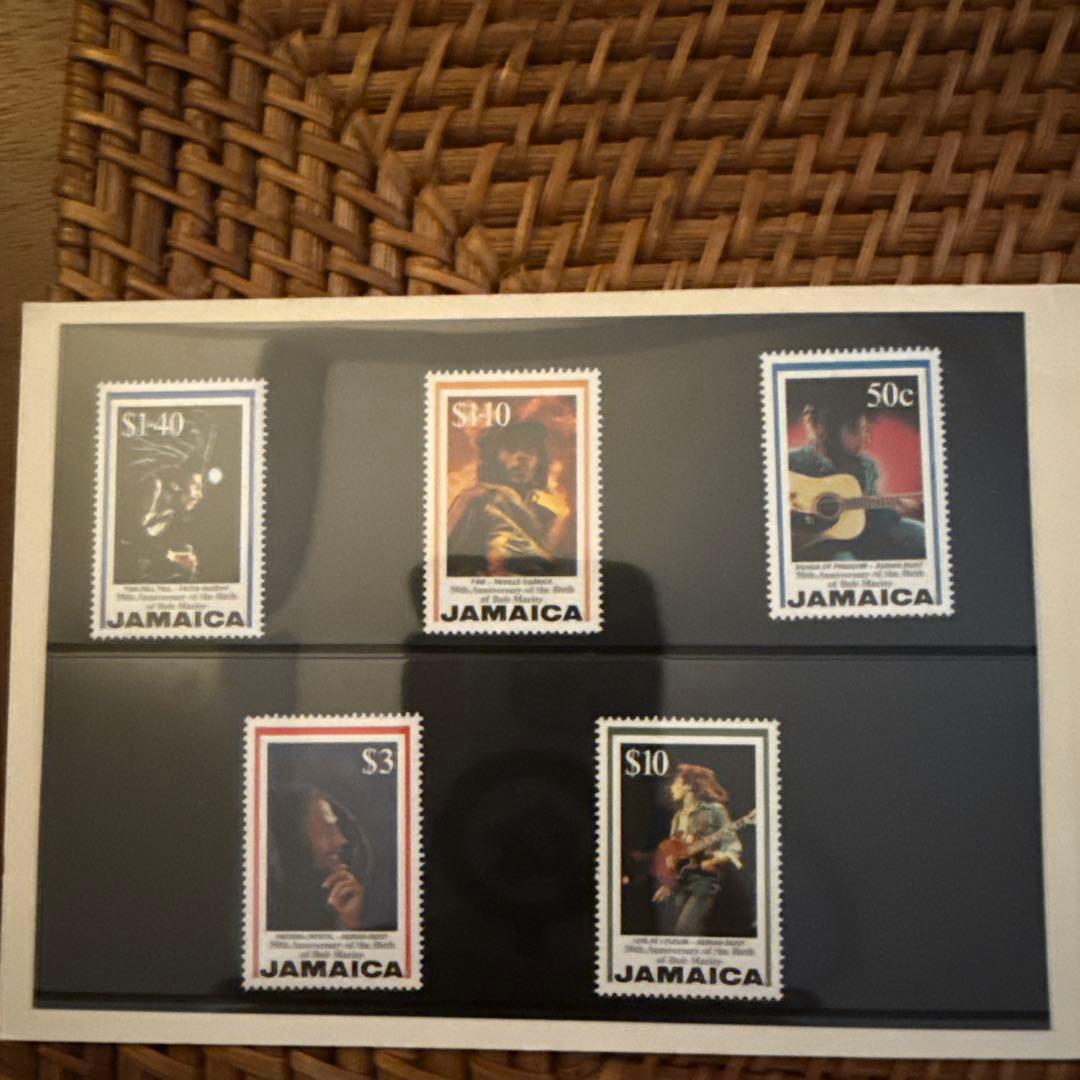 新品希少BobMarleyボブ・マーリー 生誕50周年記念切手ジャマイカ政府発行