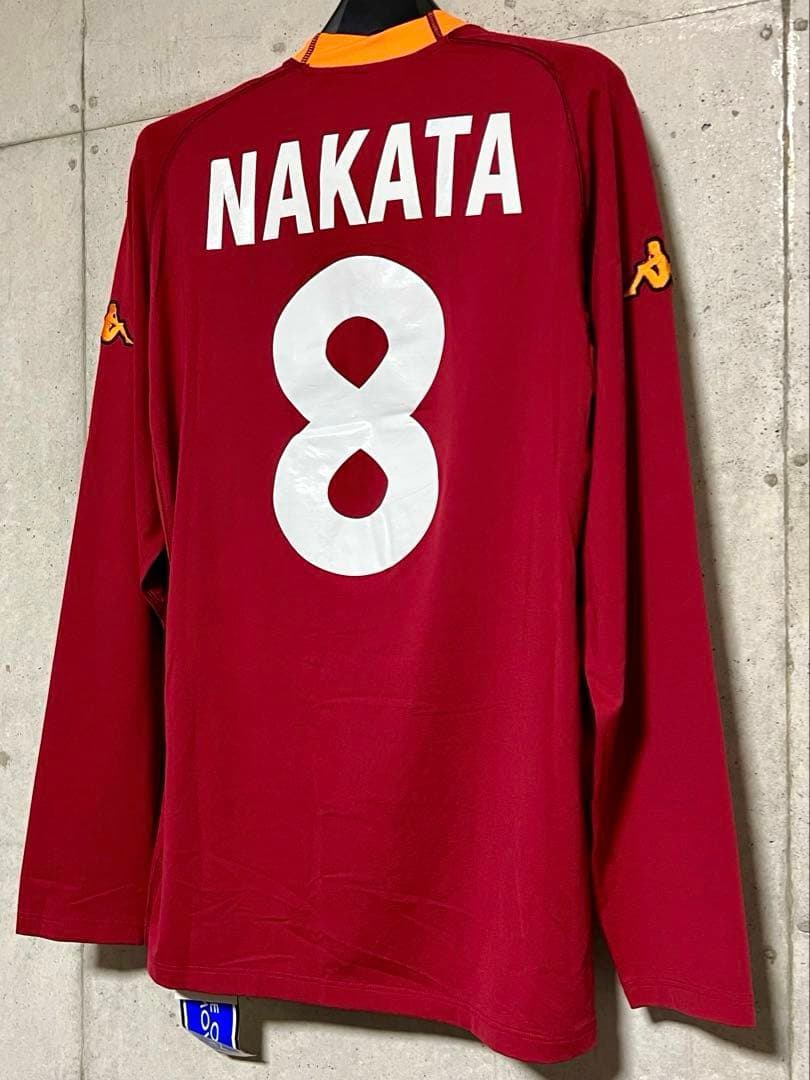 【新品/タグ付き】00/01 ASローマ ♯8 中田英寿 【XLサイズ】長袖