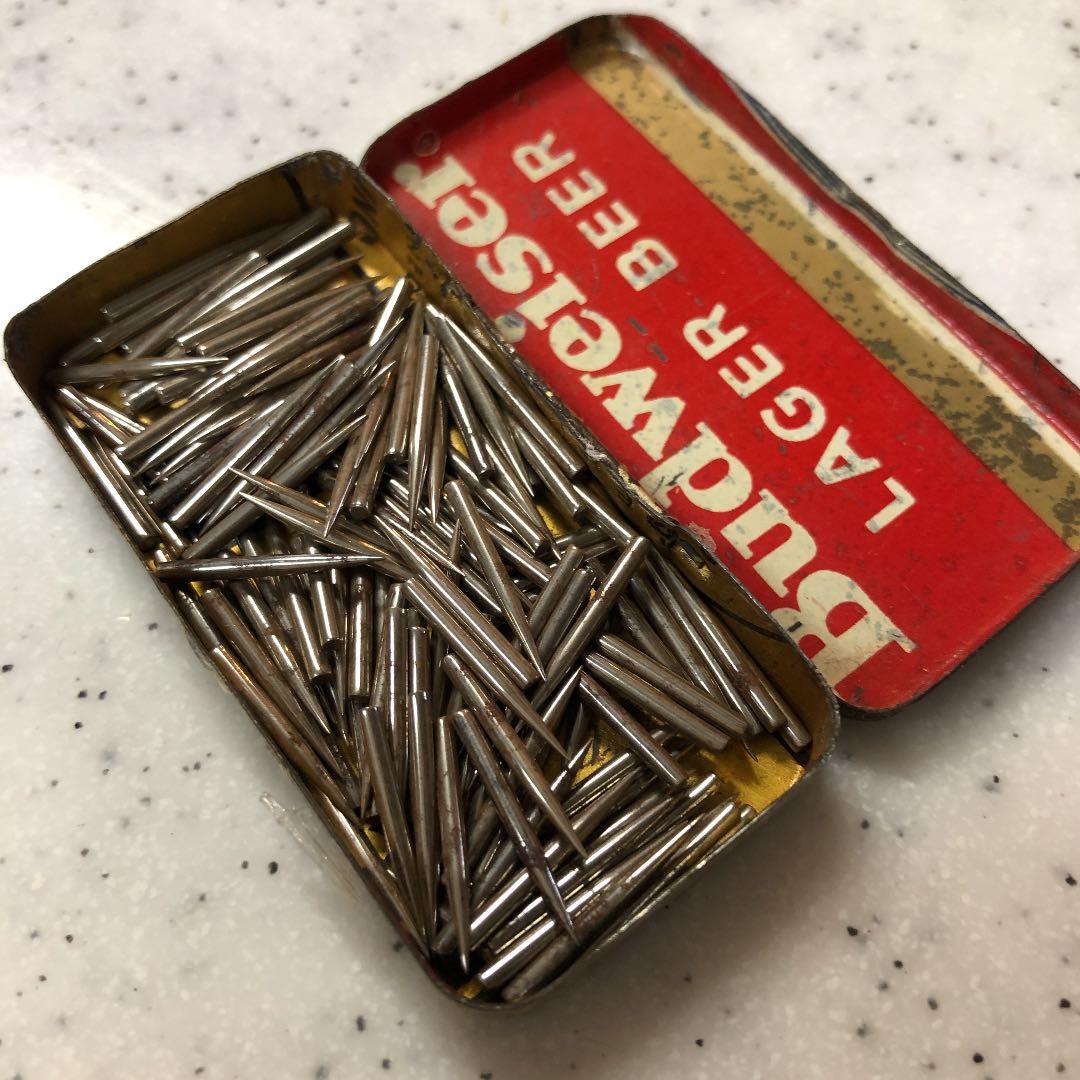 2缶セット 進駐軍廃材リサイクル Budweiser 缶 蓄音機 針