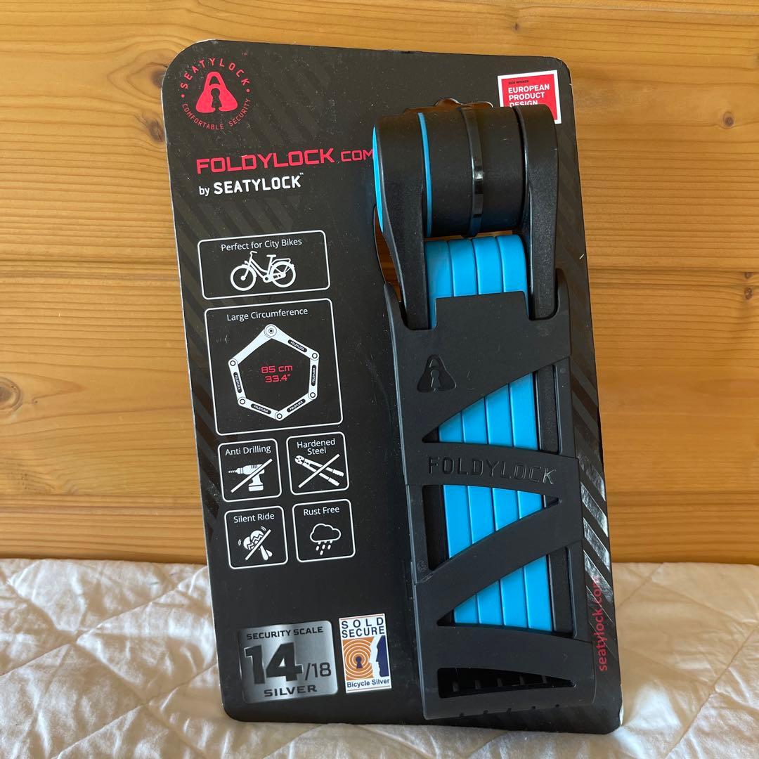 SEATYLOCK FOLDYLOCK コンパクト青 自転車用ロック