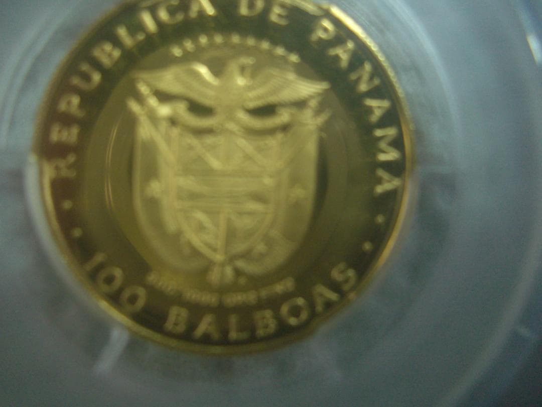 パナマ　１９７５ 100B　  バルボア像　PCGS PR-67 DCAM