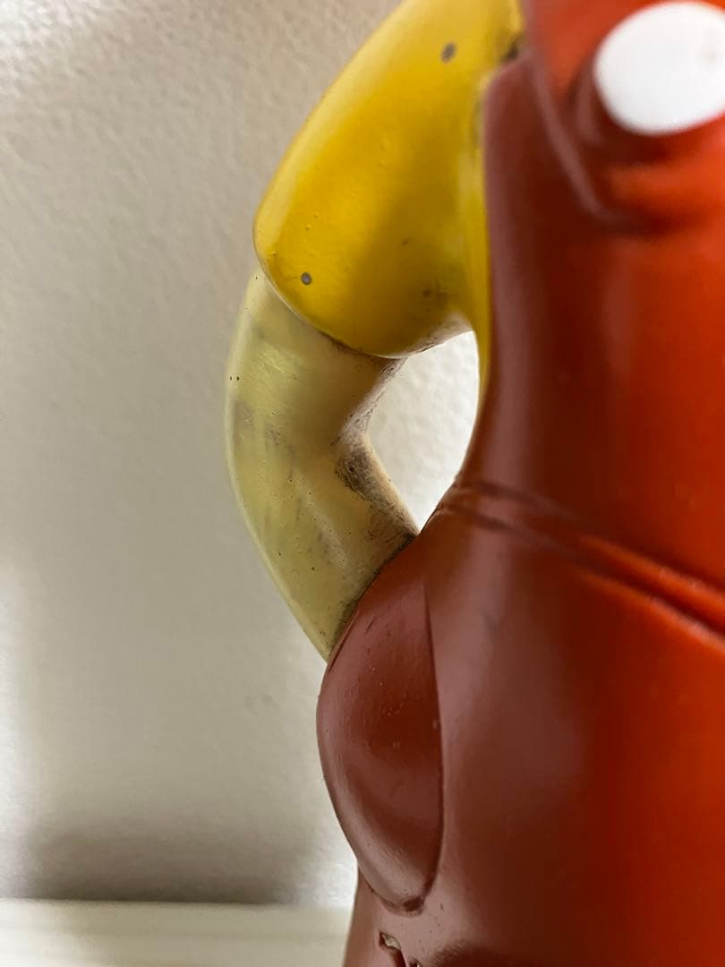 不二家　ペコちゃんブリキ台　ソフビ首振り人形 頭部ネジ２つ　昭和レトロ