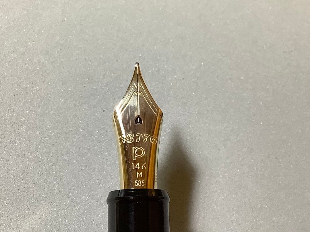 プラチナの万年筆 3776　ブラックインブラック　ペン先: M 【おまけ有り】