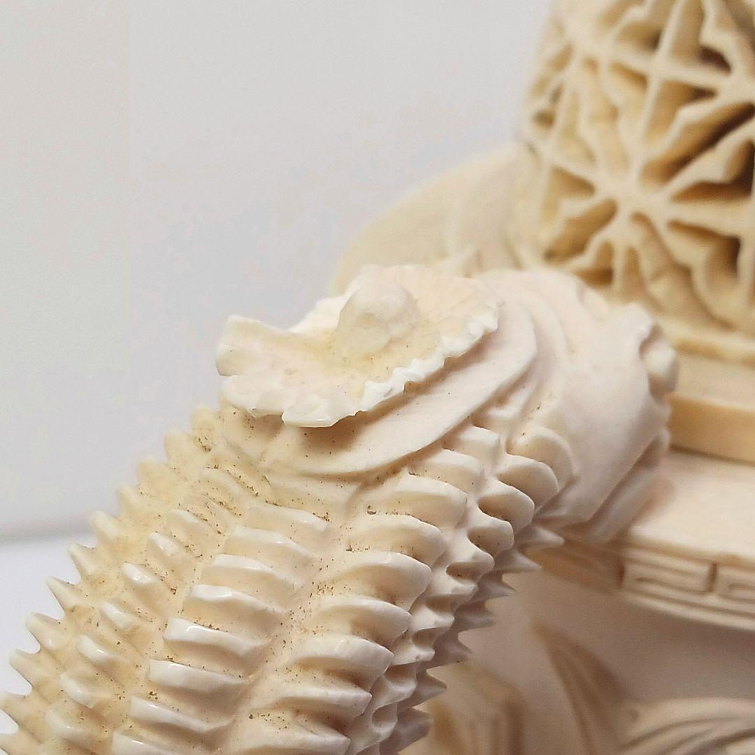 Y958-1 高級彫刻 細密造 透かし細工 香炉 重量873.7g 高さ23㎝