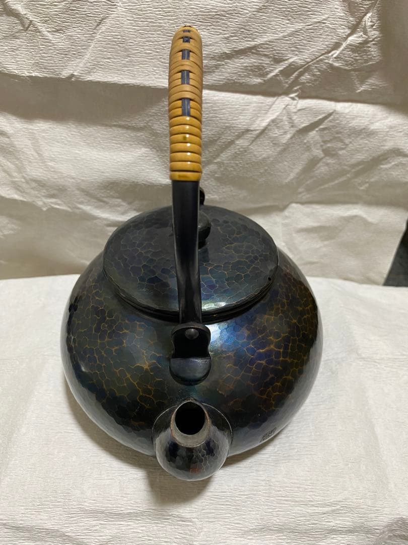 玉川堂 紫金色湯沸 銅器