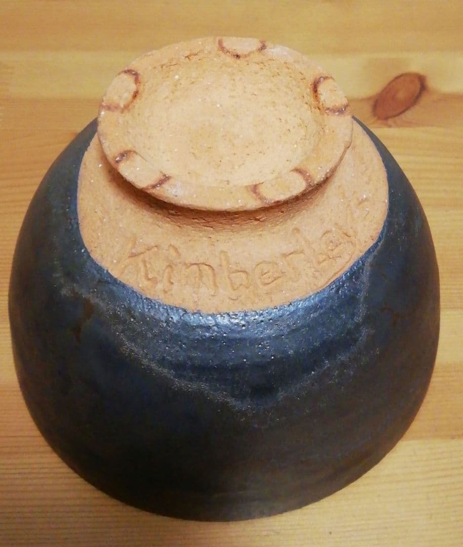 那波鳳翔作　播州相生焼　キンバリー　ソイル　茶碗　共箱　共布　略歴付　茶道具