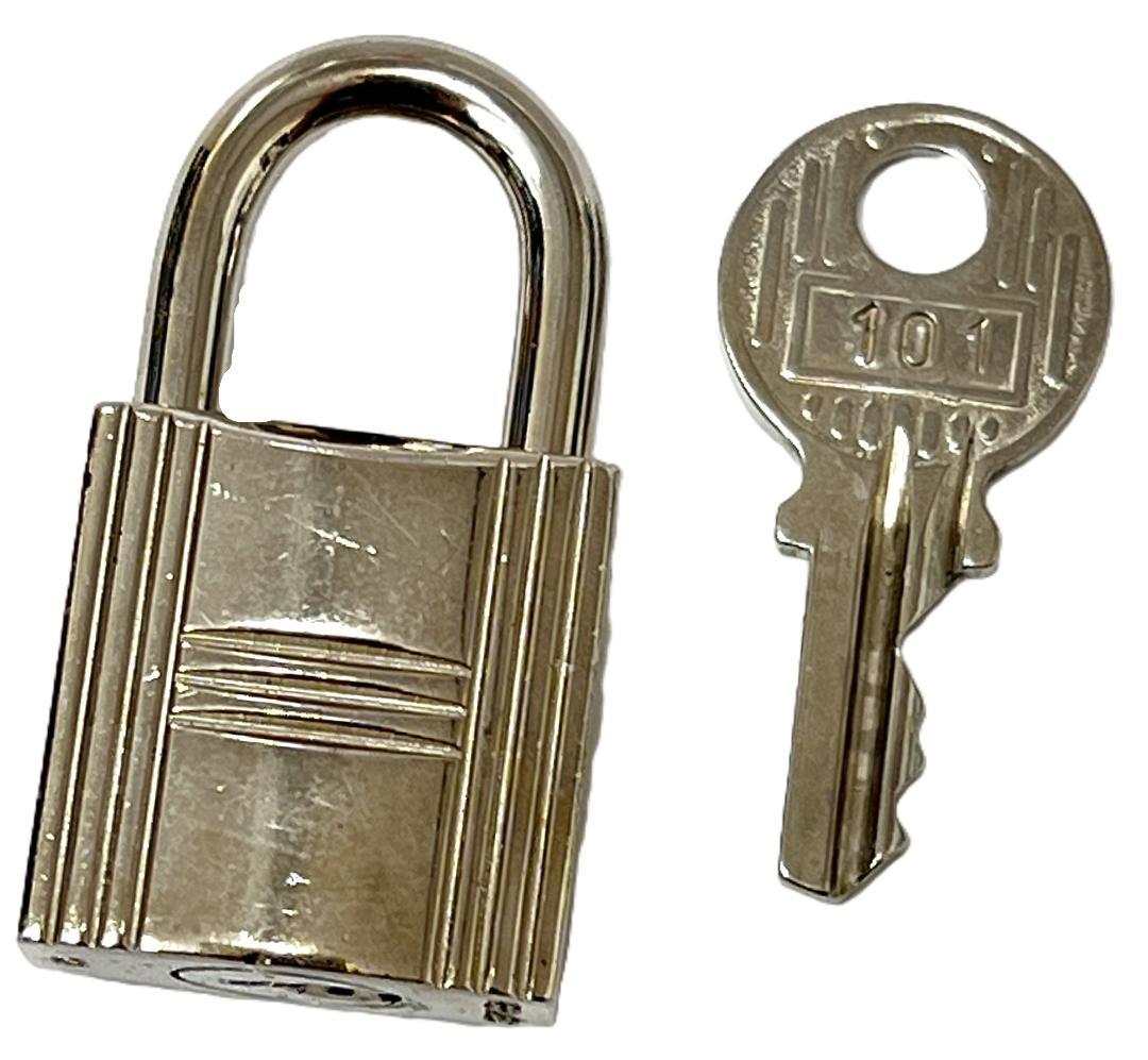 エルメス カデナ＆キー パドロック No.101 シルバー 中古品(41075)