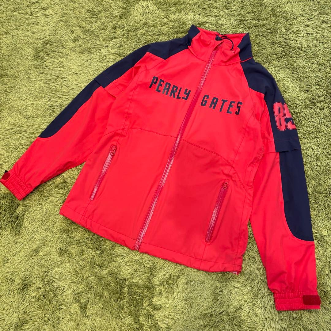 パーリーゲイツ PEARLYGATES レインウェア ジャケット 赤 サイズ0