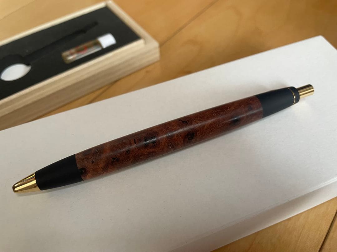 野原工芸　特上花梨瘤　スタンダードボールペンゴールド