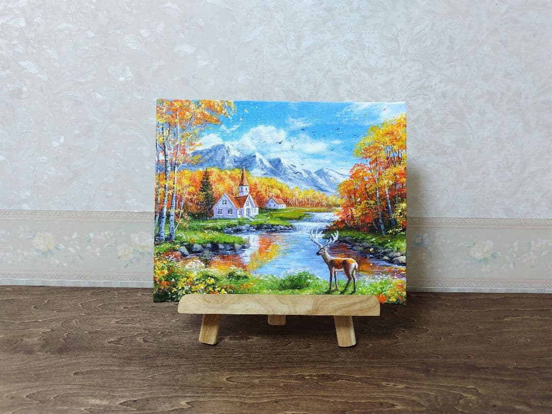 そ*る様 【秋の訪れ】アクリル画 F3 風景画 絵画