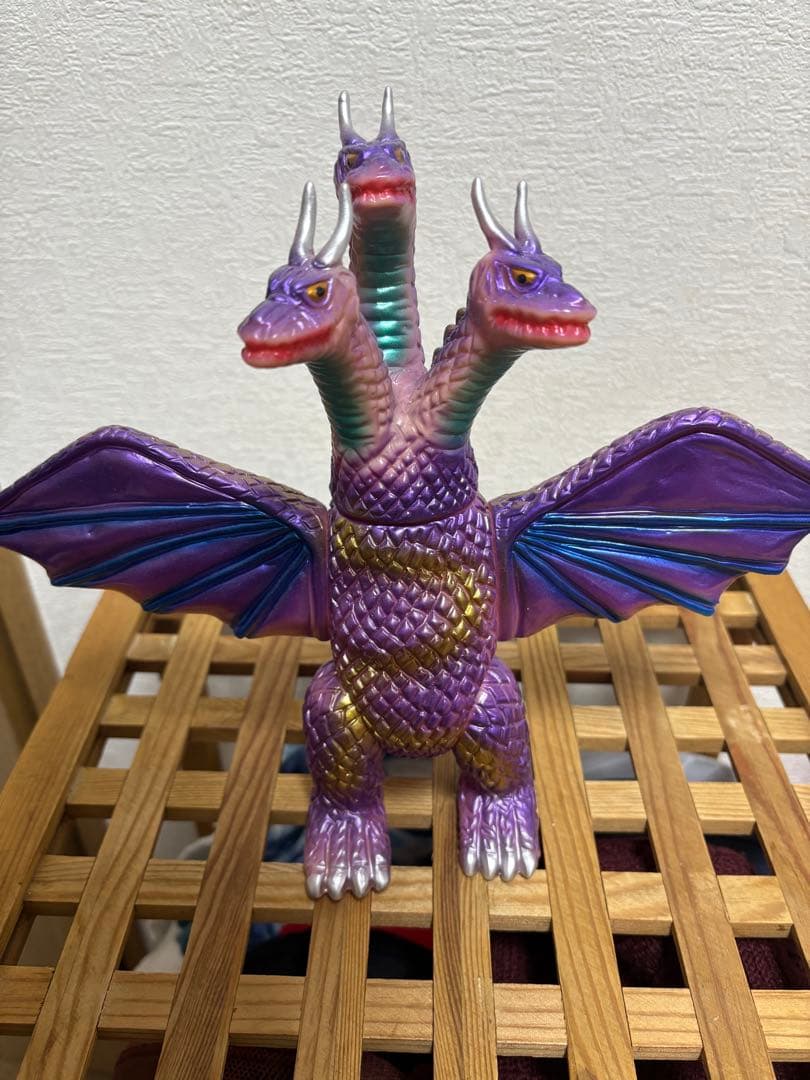 ブルマァク　キングギドラ パープル スタンダードサイズ ソフビ