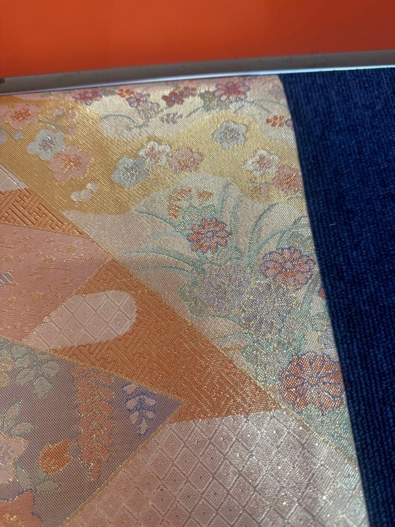 2665袋帯 古代彫金紋 西陣織 金糸　高級上質上品　約440cm 未使用