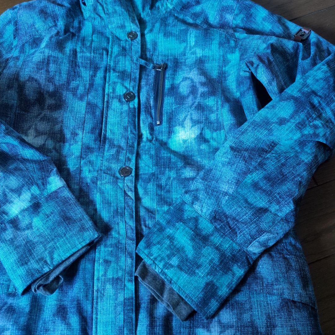 ROXY　スノボウェア　上下セット　Ｍ　総柄　ボタニカル　ワインレッド　ボルドー