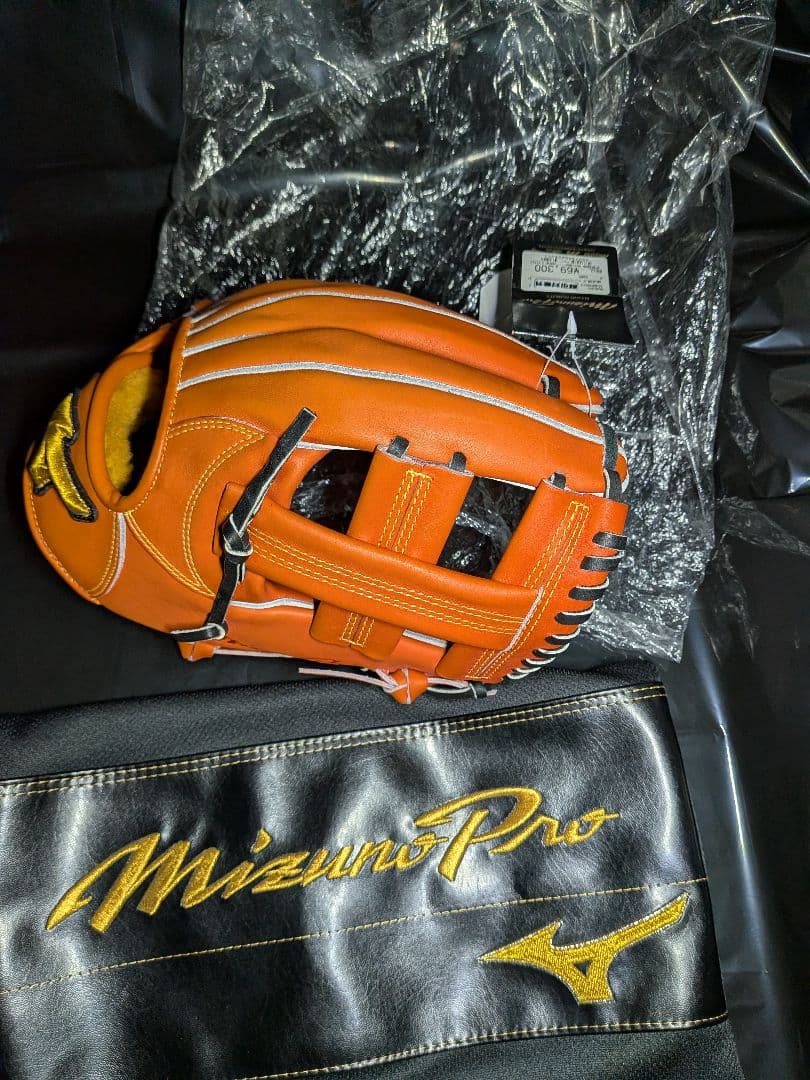 Mizuno Pro 硬式野球グローブ サイズ9 オレンジ
