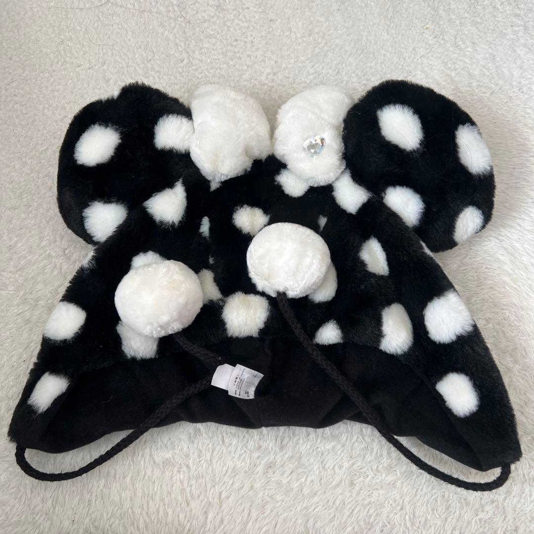 ディズニー ファンキャップ 水玉 黒