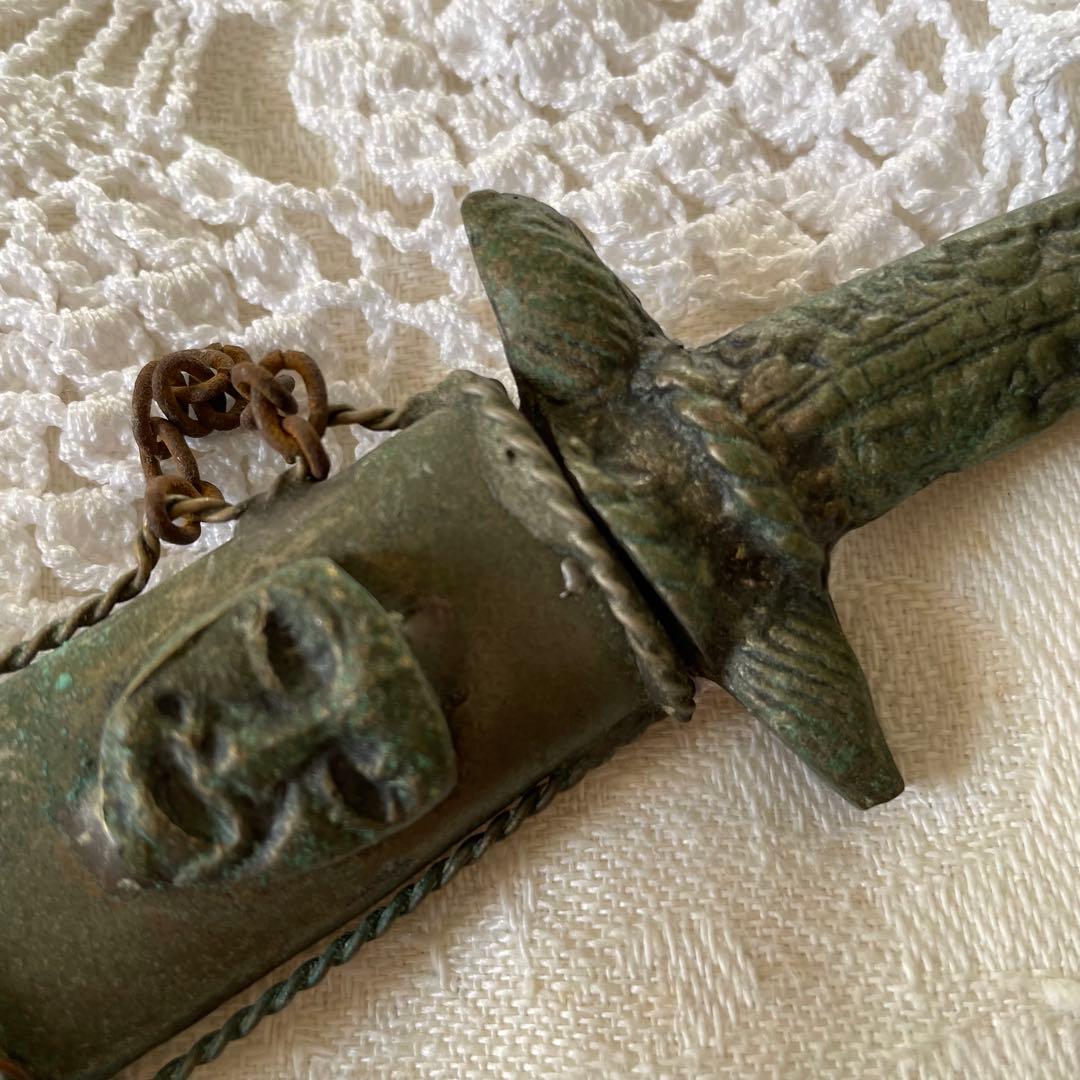 アンティーク　ペーパーナイフ　ナイフ　短剣　骨董　ギリシャ　錆　壁飾り