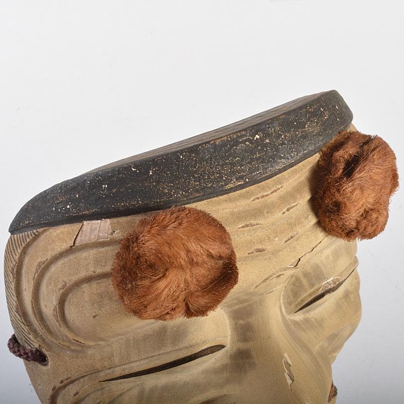 能面　能楽　雅楽　深草浄春（長澤浄春）作　木彫　翁　お面　V　R6926