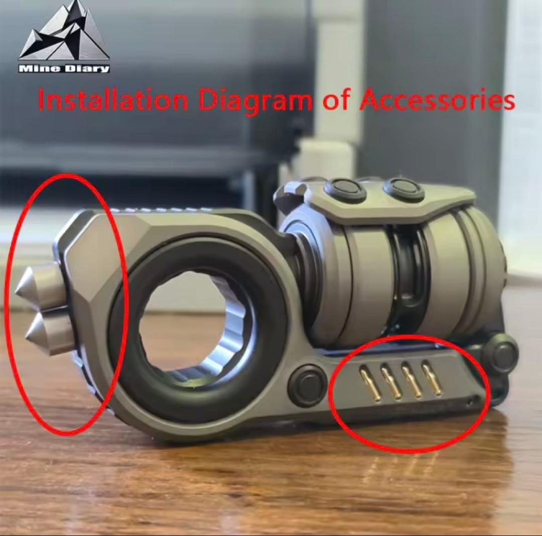 震旦Sinianフィジェットトイ グレネード型EDCスライダーガン 音叉