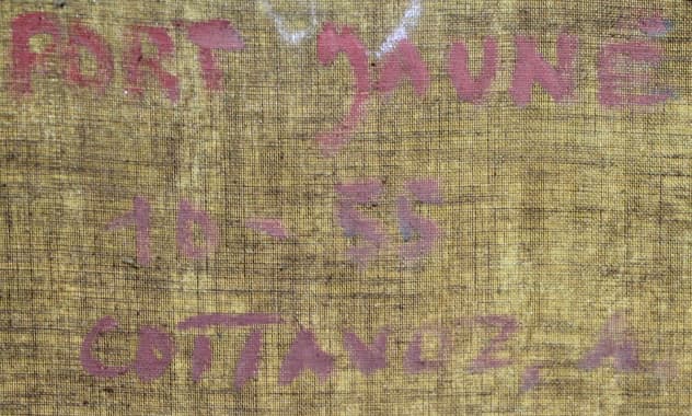 アンドレ・コタボ【黄色い港】 原画 オリジナル 油彩 20号