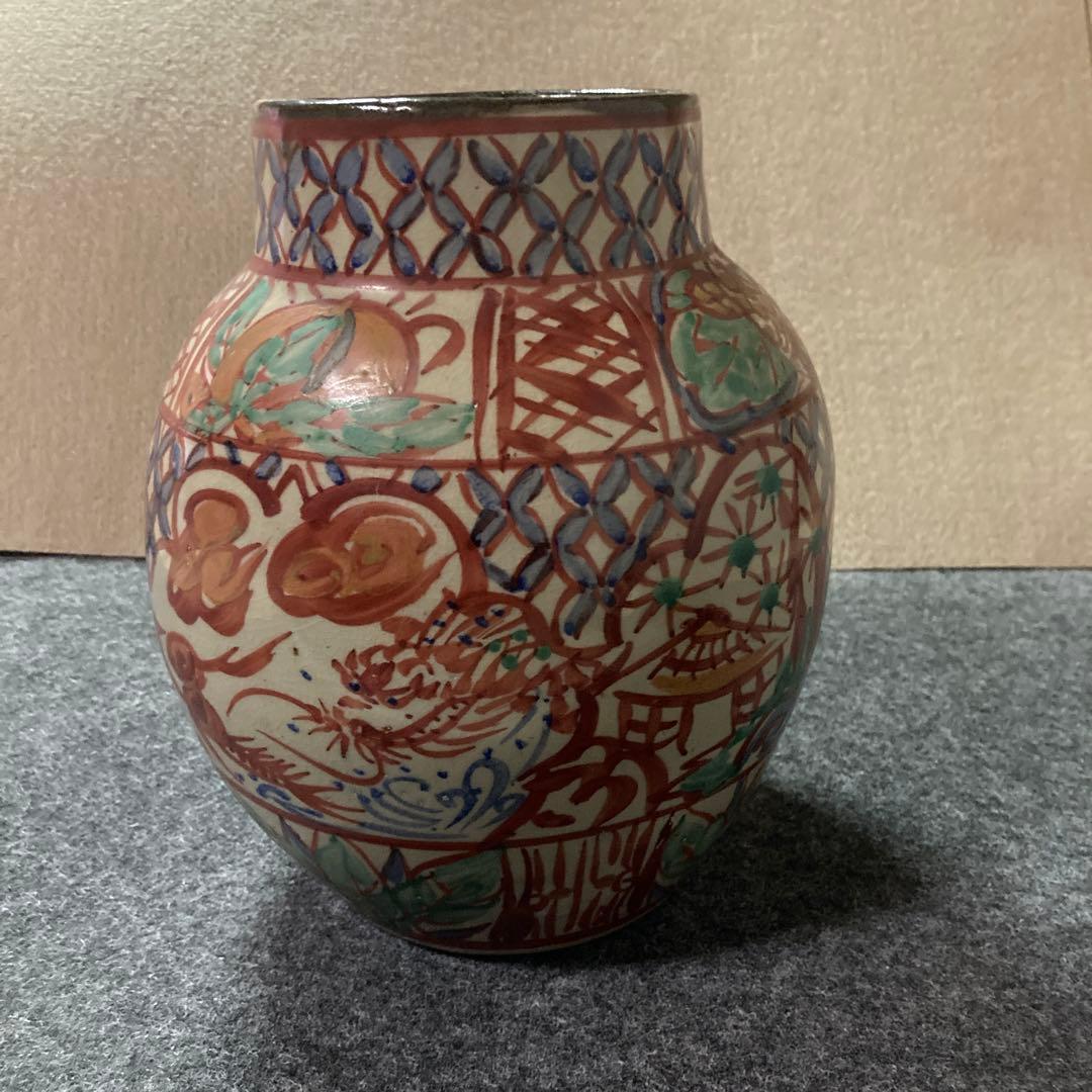 壺屋焼 琉球赤絵龍文壺 価格変更