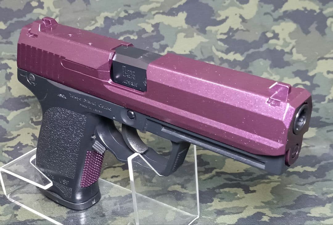ファッションパープル塗装USP マルイ エアコッキングガン 対象年齢18歳以上