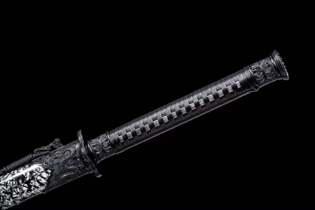 【黒金古刀―嵐の怒り】古兵器 武具　刀装具　日本刀　模造刀 居合刀 長尺