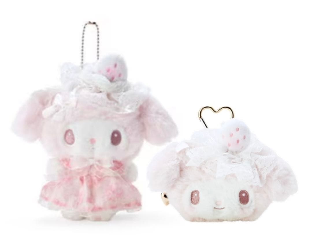 サンリオ♡マイメロディ 白いちごのティータイム マスコットホルダー&ポーチ