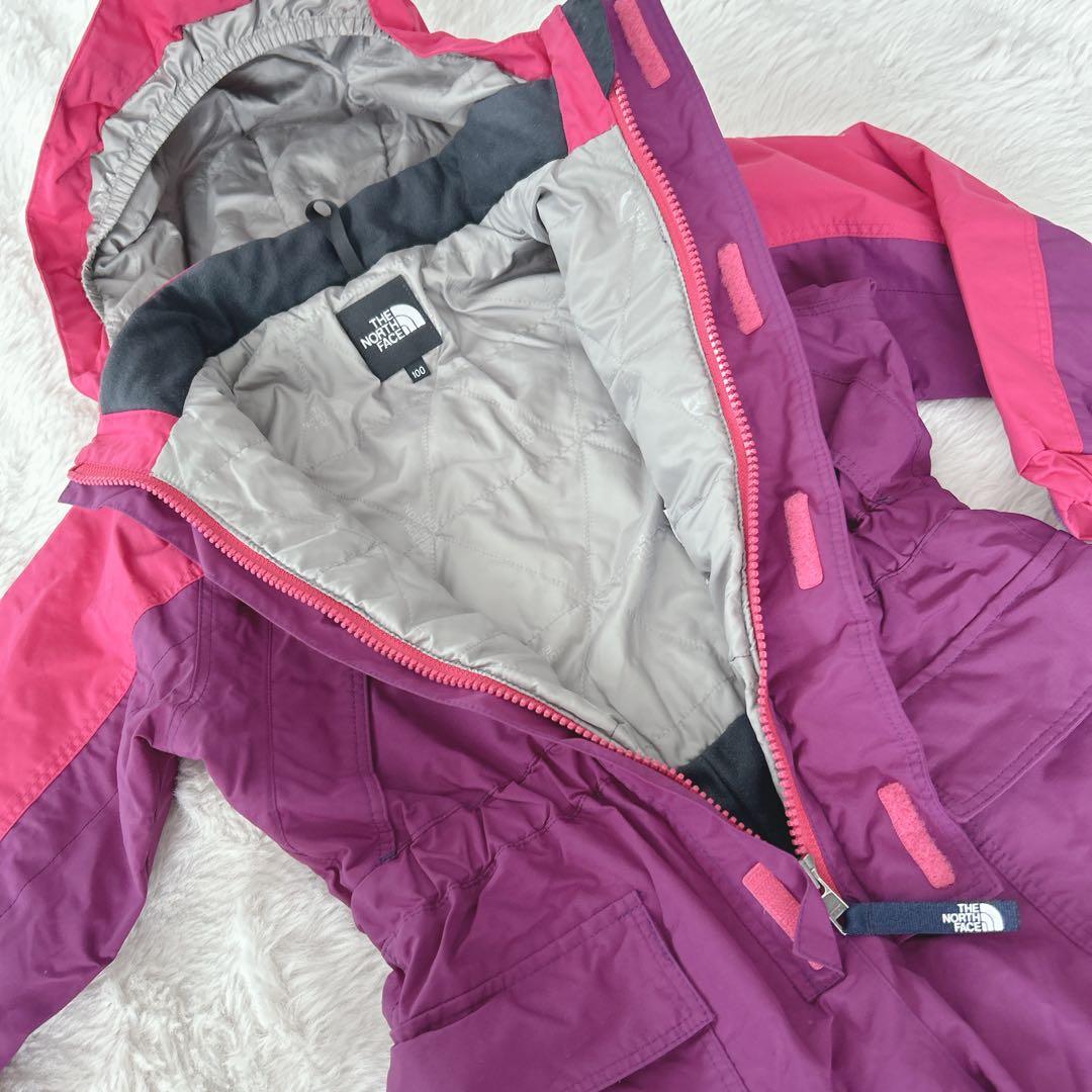 ノースフェイス★100㎝　キッズ　ジャンプスーツ スノーウェア　紫　ピンク