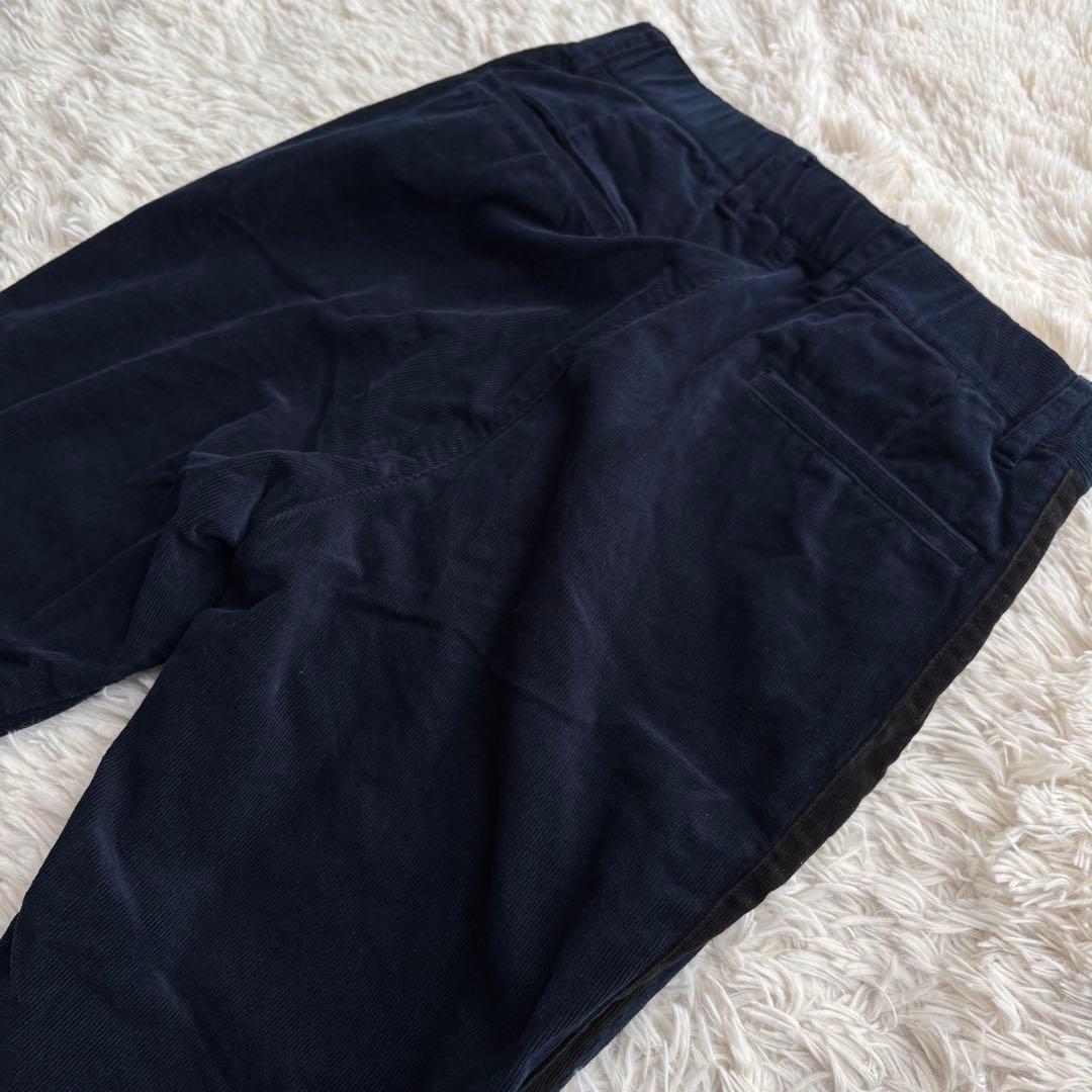 (未使用タグ付) ムータマリン コーデュロイ パンツ 3Dロゴ ネイビー 撥水