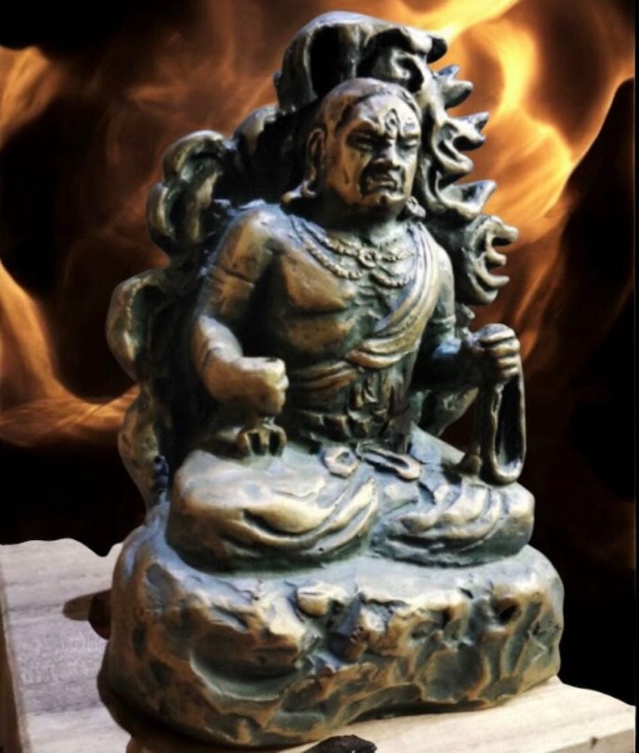 日本彫刻界巨匠　北村西望共箱　不動明王像！