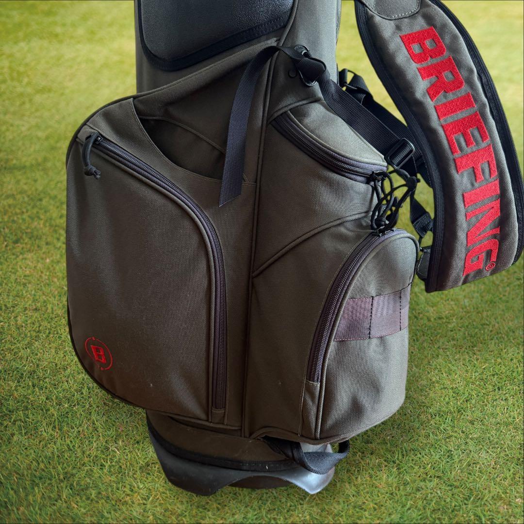 ブリーフィング　キャディバッグ　ショルダー式　スタンド式　軽量　チャコールグレー