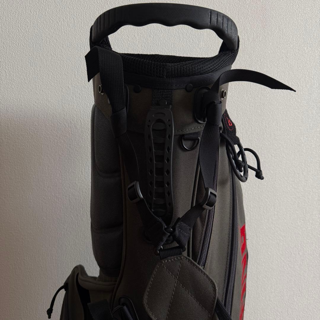 ブリーフィング　キャディバッグ　ショルダー式　スタンド式　軽量　チャコールグレー