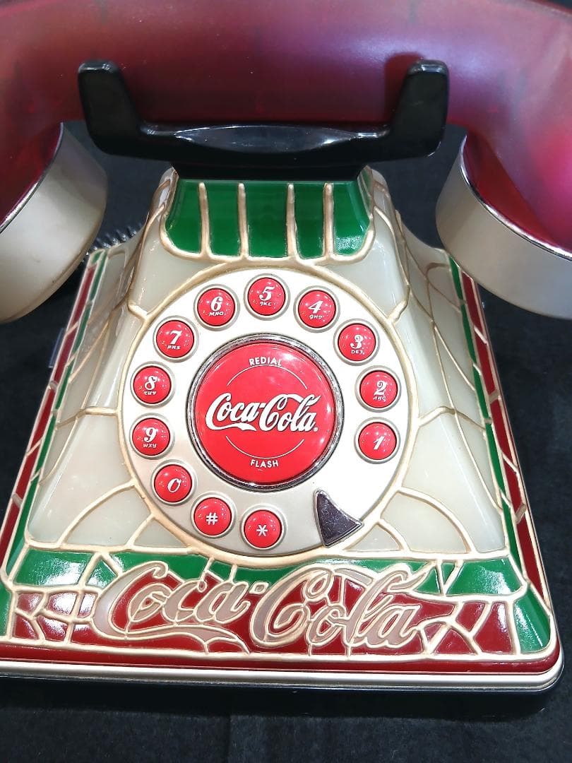 コカコーラ ステンドグラス調 ビンテージ Coca-Cola 電話機