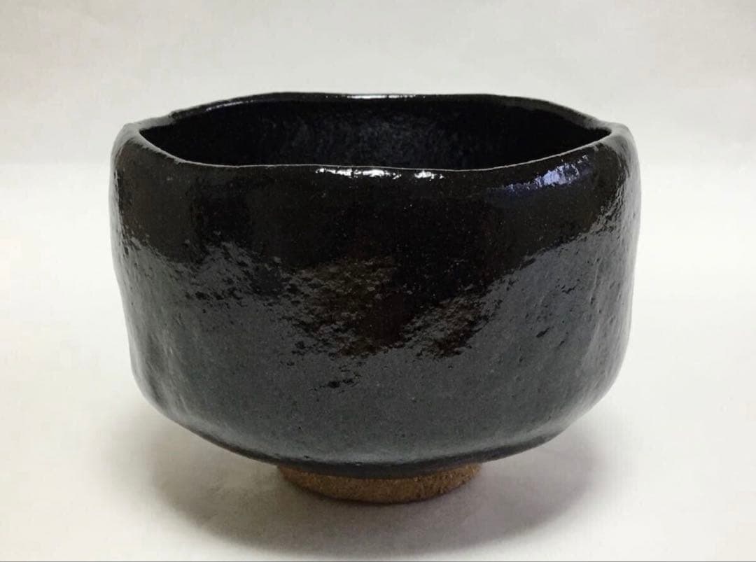 茶道具 黒茶碗 古物品 川崎和楽 木箱入