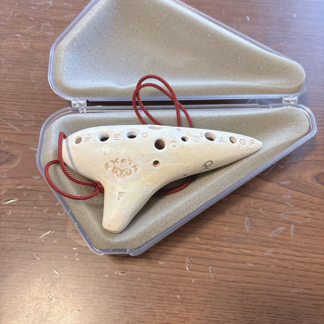 陶器製オカリナ ケース付き　アケタオカリーナ コルネチーノ RT-2F