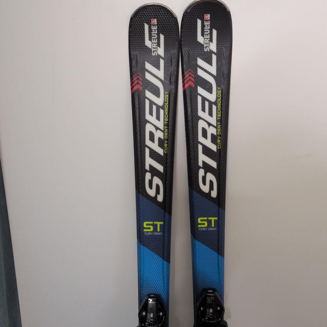 STREUL スキー板 ST 青/黒 バインディング付き