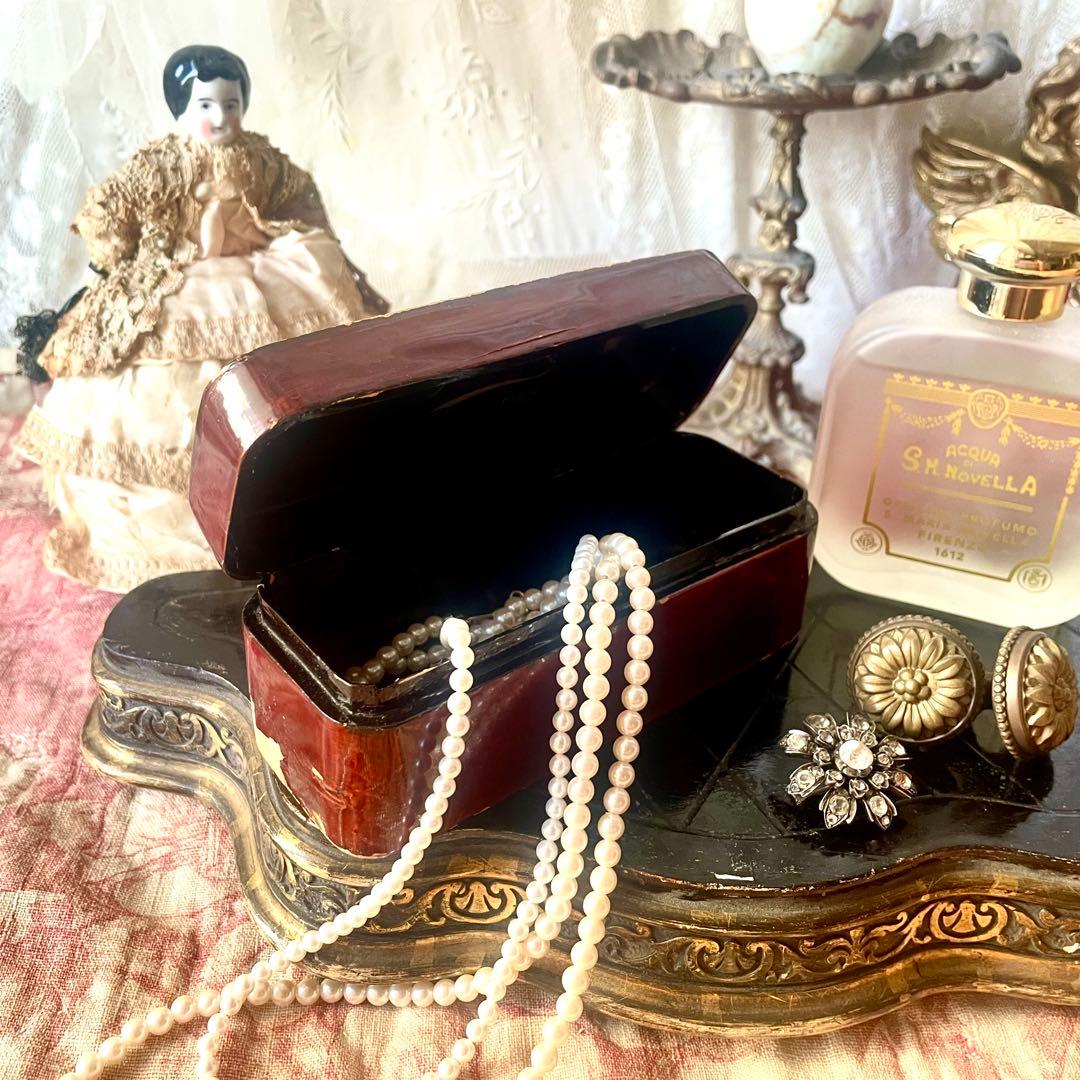 蒔絵風パフュームボックス　香水箱　木製ケース　ジャポニズム　フランスアンティーク