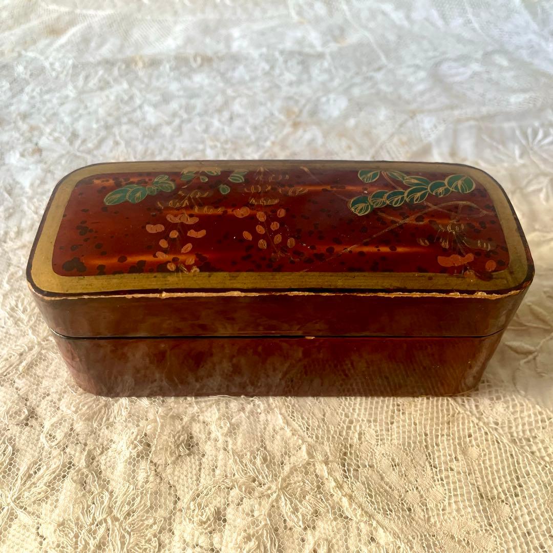 蒔絵風パフュームボックス　香水箱　木製ケース　ジャポニズム　フランスアンティーク