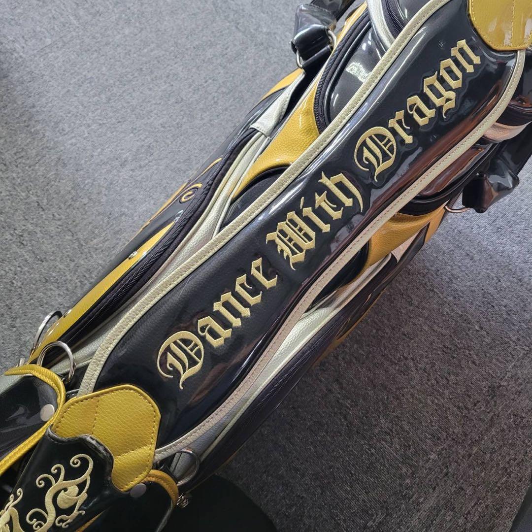 【匿名発送】DANCE WITH DRAGON　ゴルフバッグ　ブラック　イエロー