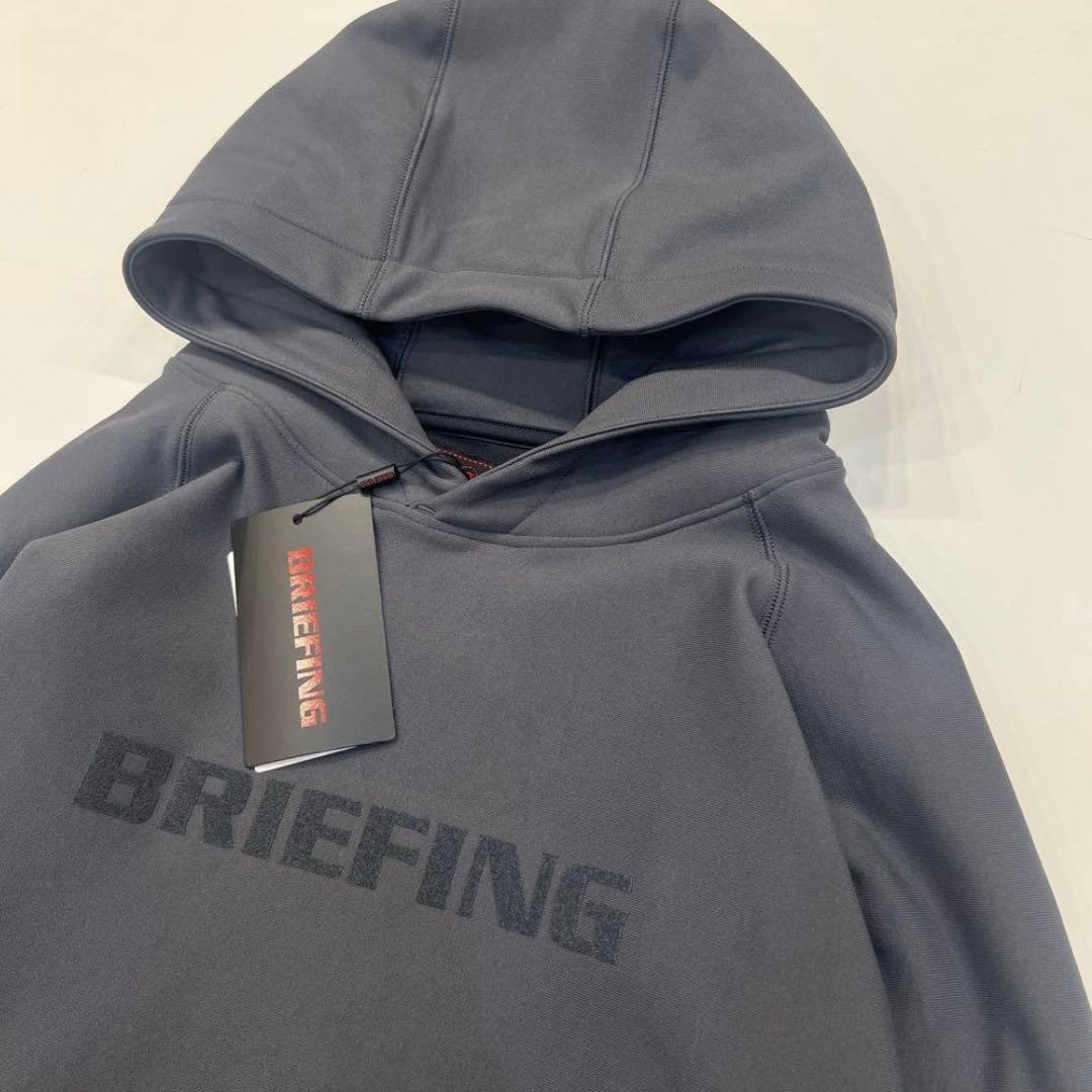 新品　BRIEFING MEN’S LOGO HOODIE チャコールM