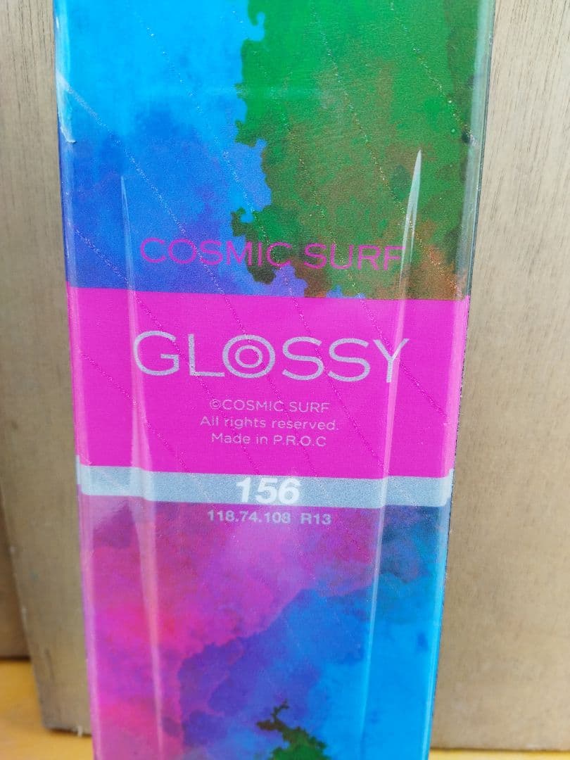 GLOSSY COSMIC SURF スキー板　156 バインディング付き