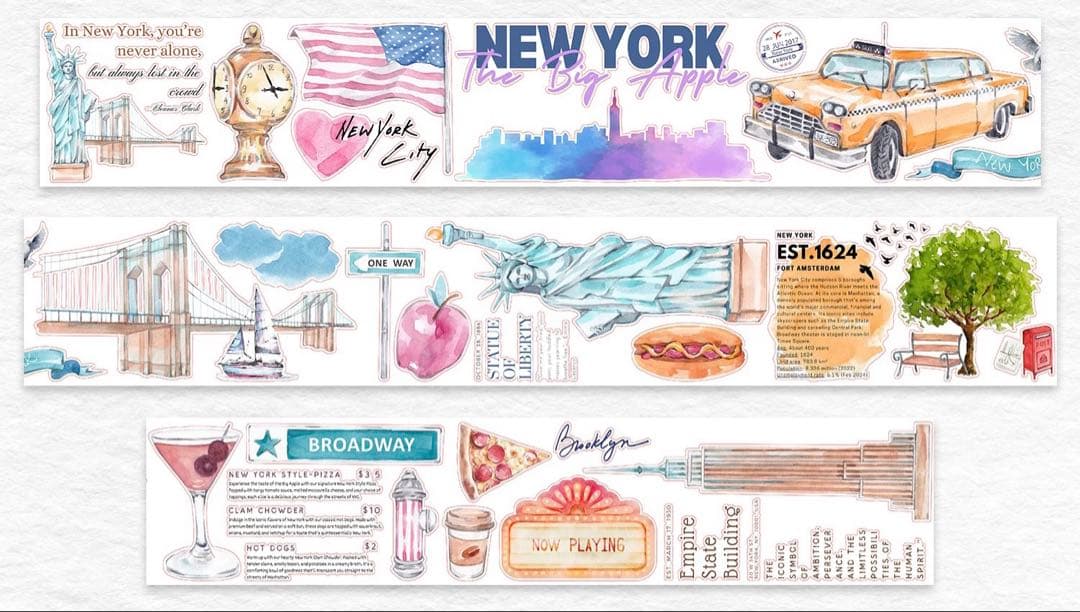 WT《纽约夜曲》海外マスキングテープ　マステ 【1940】