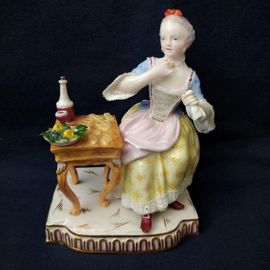 ✤1924年以前マイセン(Meissen)フィギュリン『五感の寓意(味覚)』