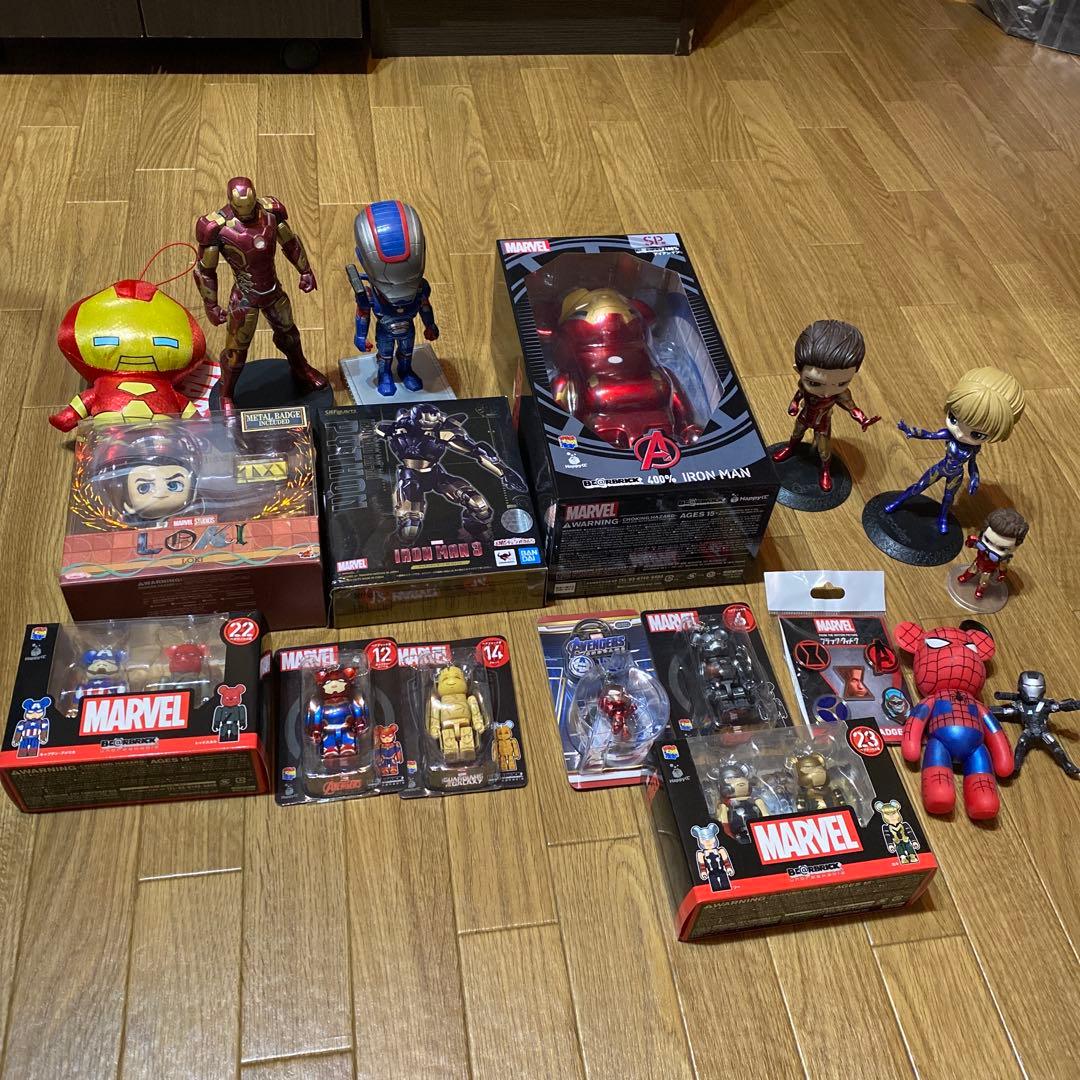 marvelマーベルアイアンマンベアブリックなど大量セットHappyくじSP賞