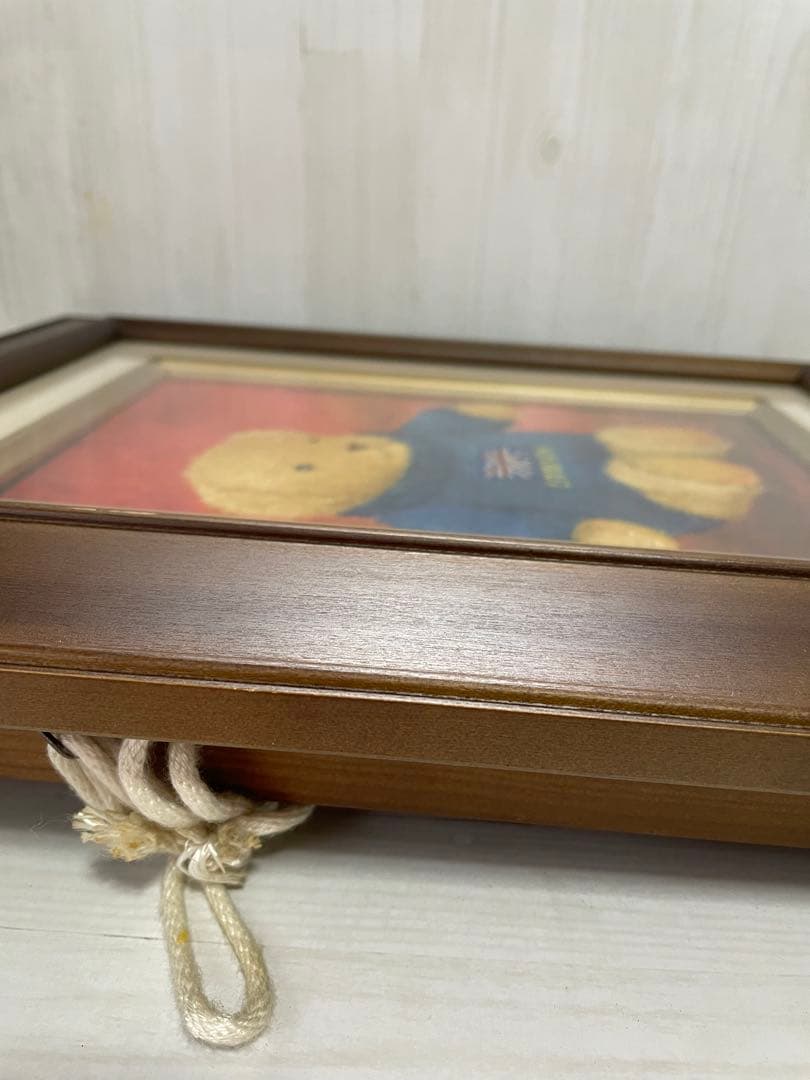 【油彩画】　「テディベア 」　SMサイズ 額付き