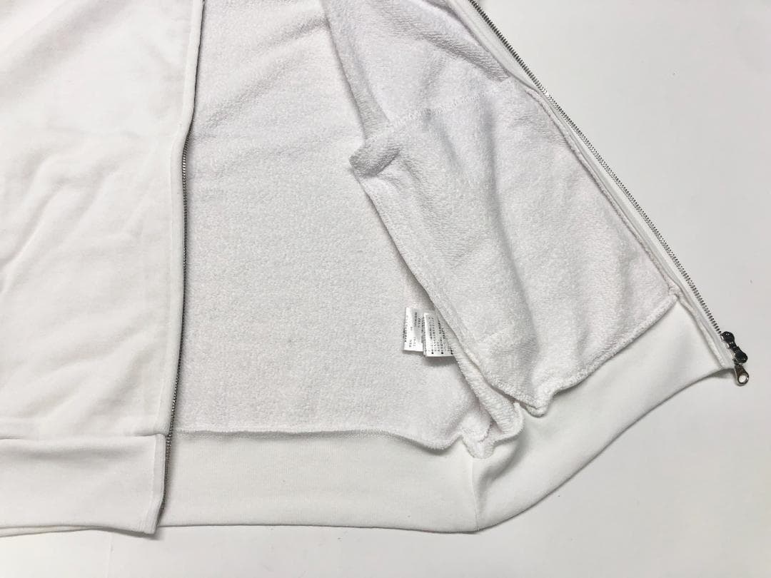 ○★新品未使用　PEARLY GATES　裏毛フルジップパーカー　5　白