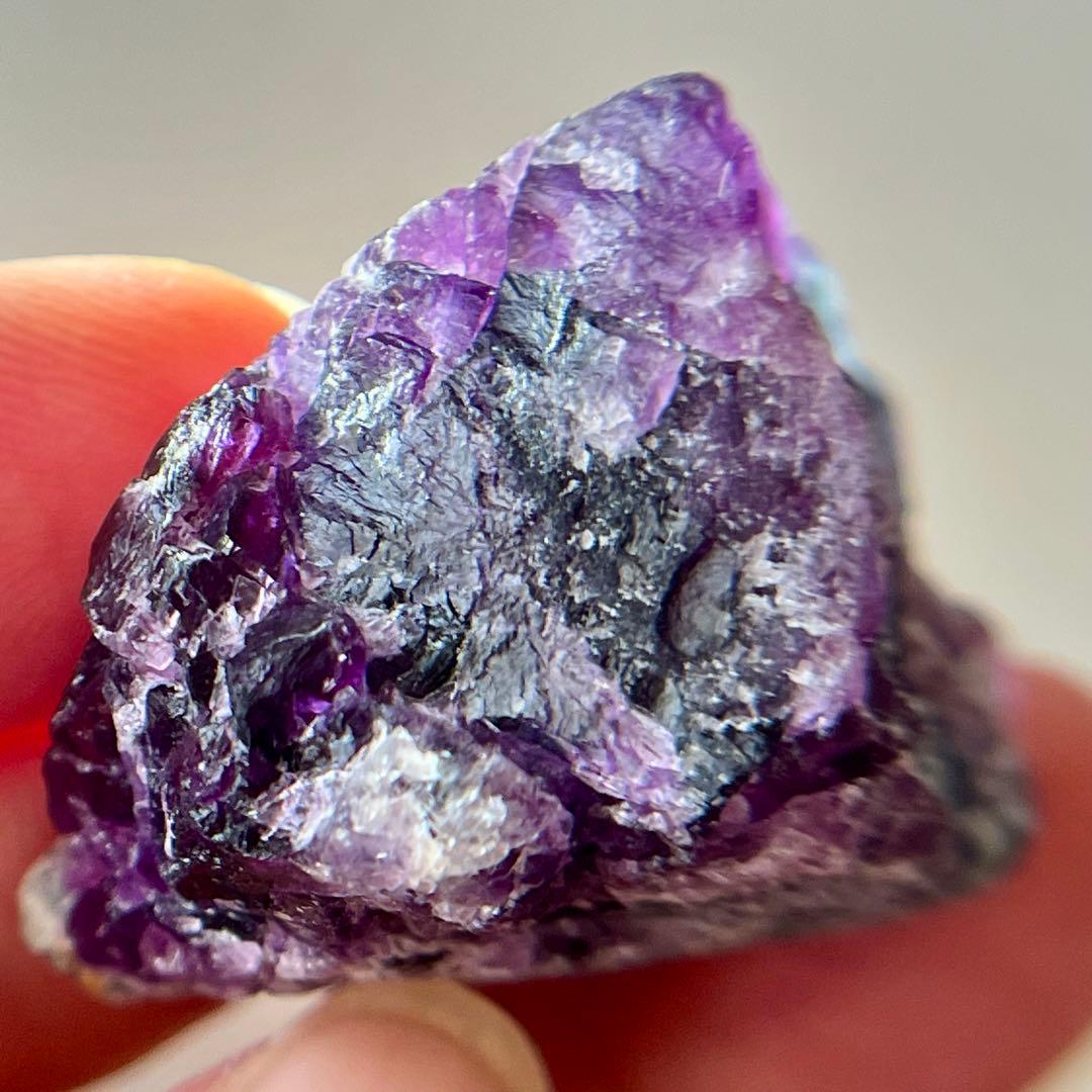 バイカラー フローライト 115.7ct 原石 パープル ブルー 鉱物 天然石