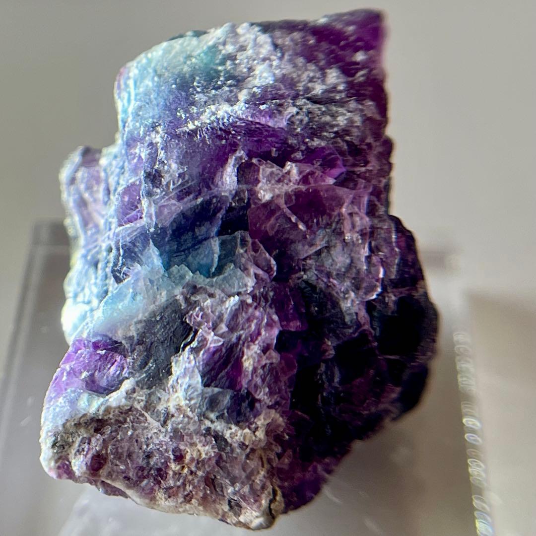 バイカラー フローライト 115.7ct 原石 パープル ブルー 鉱物 天然石