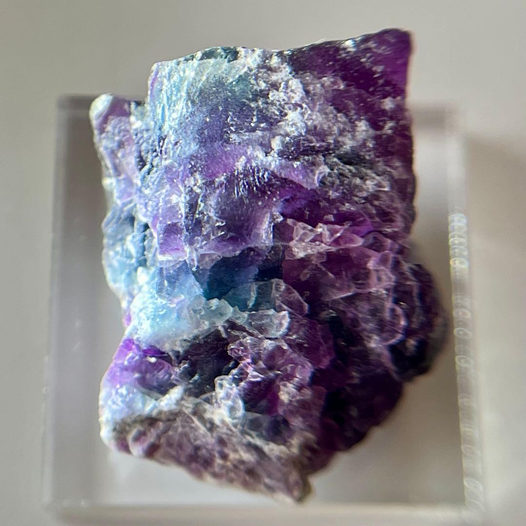 バイカラー フローライト 115.7ct 原石 パープル ブルー 鉱物 天然石