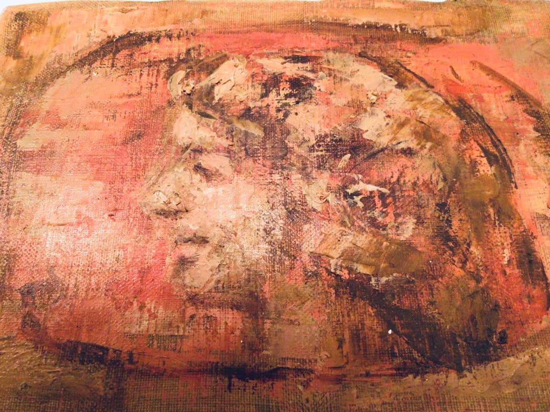 印象派 洋画家 西村千太郎 真作保証 『少女』油彩SM号 額装つき